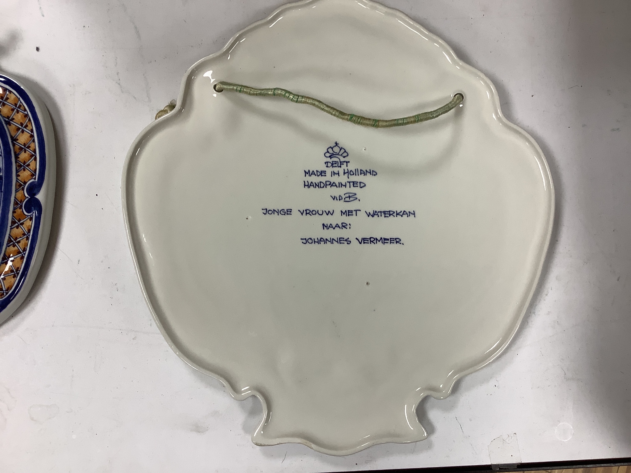 A pair of Delft hand painted wall plaques